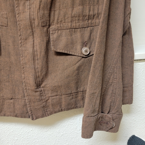 Ron Tomson Men's Brown Military Field Jacket - Picture 5 of 12